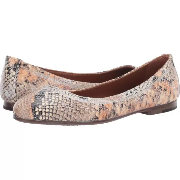 Frye Carson Ballet Flats for Women Featuring Premium Tumbled Leather with Leather Lining and Leather Outsole – 3/8" Heel