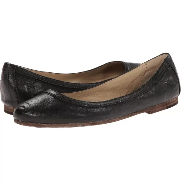 Frye Carson Ballet Flats for Women Featuring Premium Tumbled Leather with Leather Lining and Leather Outsole – 3/8" Heel