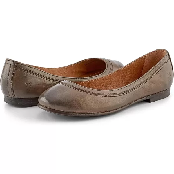 Frye Carson Ballet Flats for Women Featuring Premium Tumbled Leather with Leather Lining and Leather Outsole – 3/8" Heel