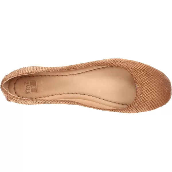 Frye Carson Ballet Flats for Women Featuring Premium Tumbled Leather with Leather Lining and Leather Outsole – 3/8" Heel