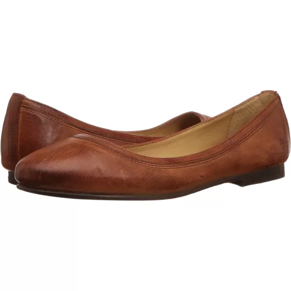 Frye Carson Ballet Flats for Women Featuring Premium Tumbled Leather with Leather Lining and Leather Outsole – 3/8" Heel