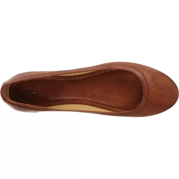 Frye Carson Ballet Flats for Women Featuring Premium Tumbled Leather with Leather Lining and Leather Outsole – 3/8" Heel