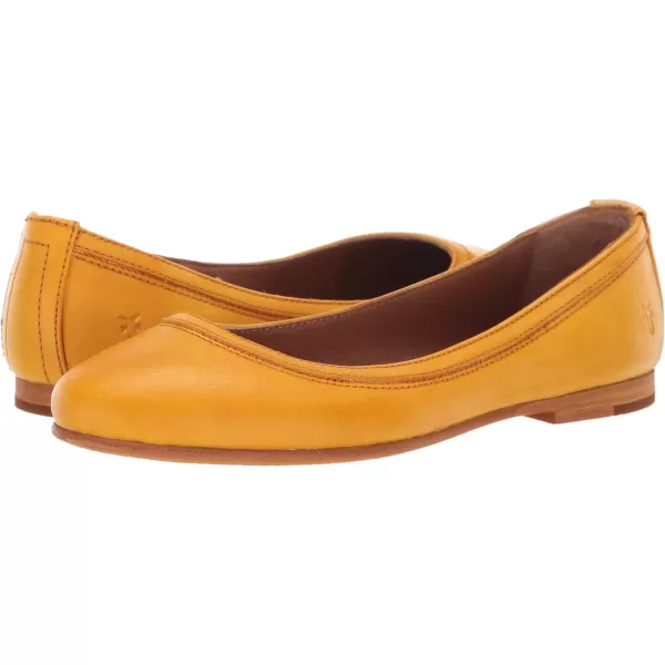 Frye Carson Ballet Flats for Women Featuring Premium Tumbled Leather with Leather Lining and Leather Outsole – 3/8" Heel