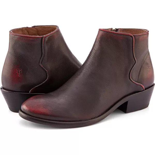 Frye Carson Piping Booties for Women Made from Soft Full-Grain Leather with Signature Western-Inspired Piping Detail and Supple Leather Lining – 4” Shaft Height