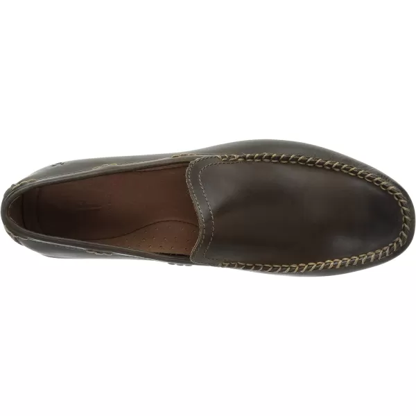 Frye Lewis Venetian Loafers for Men Hand-Crafted with Antique Pull-Up Leather with Moccasin Construction, Full Rubber Outsole, and Modified Heel – ¾” Heel Height