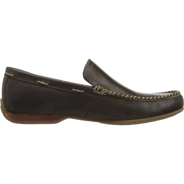 Frye Lewis Venetian Loafers for Men Hand-Crafted with Antique Pull-Up Leather with Moccasin Construction, Full Rubber Outsole, and Modified Heel – ¾” Heel Height