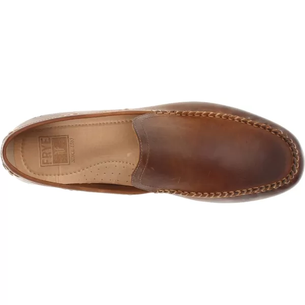 Frye Lewis Venetian Loafers for Men Hand-Crafted with Antique Pull-Up Leather with Moccasin Construction, Full Rubber Outsole, and Modified Heel – ¾” Heel Height