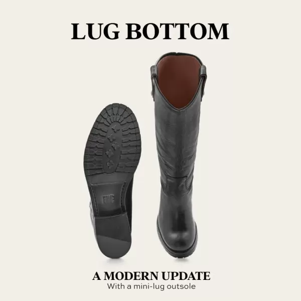 Frye Melissa Button 2 Equestrian-Inspired Tall Boots for Women Made from Hard-Wearing Vintage Leather with Antique Metal Hardware and Leather Outsole – 15 ½” Shaft Height