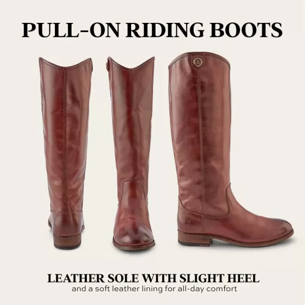 Frye Melissa Button 2 Equestrian-Inspired Tall Boots for Women Made from Hard-Wearing Vintage Leather with Antique Metal Hardware and Leather Outsole – 15 ½” Shaft Height