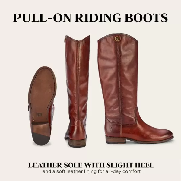 Frye Melissa Button 2 Equestrian-Inspired Tall Boots for Women Made from Hard-Wearing Vintage Leather with Antique Metal Hardware and Leather Outsole – 15 ½” Shaft Height