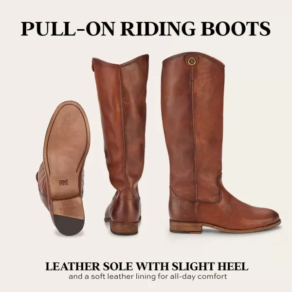 Frye Melissa Button 2 Equestrian-Inspired Tall Boots for Women Made from Hard-Wearing Vintage Leather with Antique Metal Hardware and Leather Outsole – 15 ½” Shaft Height