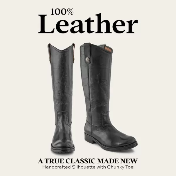 Frye Melissa Button 2 Equestrian-Inspired Tall Boots for Women Made from Hard-Wearing Vintage Leather with Antique Metal Hardware and Leather Outsole – 15 ½” Shaft Height