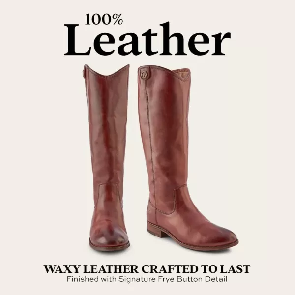 Frye Melissa Button 2 Equestrian-Inspired Tall Boots for Women Made from Hard-Wearing Vintage Leather with Antique Metal Hardware and Leather Outsole – 15 ½” Shaft Height