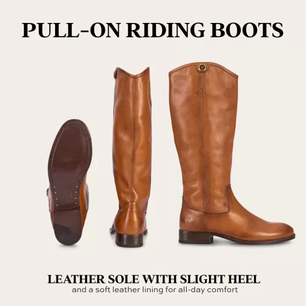 Frye Melissa Button 2 Equestrian-Inspired Tall Boots for Women Made from Hard-Wearing Vintage Leather with Antique Metal Hardware and Leather Outsole – 15 ½” Shaft Height