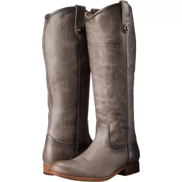 Frye Melissa Button Lug Equestrian-Inspired Tall Boots for Women Made from Hard-Wearing Vintage Leather with Antique Silver Hardware and Leather Outsole – 15 ¼” Shaft Height