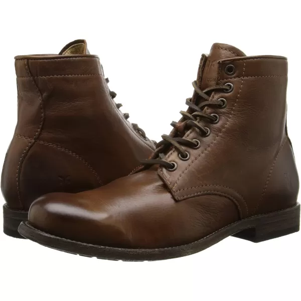 Frye Tyler Lace Up Boots for Men Crafted from Soft Vintage Leather with Blake Construction, Burnished Toe and Heel, and Rubber Inserts on Leather Soles – 5 ¾” Shaft Height