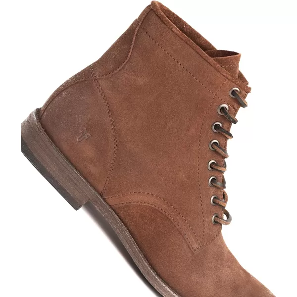 Frye Tyler Lace Up Boots for Men Crafted from Soft Vintage Leather with Blake Construction, Burnished Toe and Heel, and Rubber Inserts on Leather Soles – 5 ¾” Shaft Height