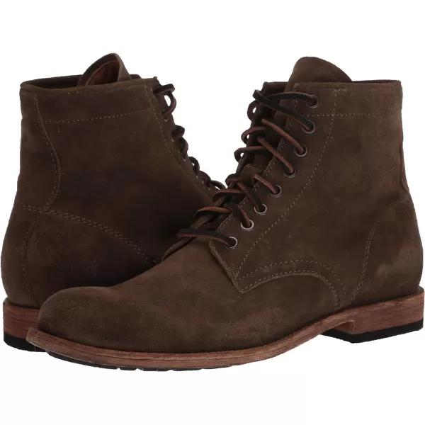 Frye Tyler Lace Up Boots for Men Crafted from Soft Vintage Leather with Blake Construction, Burnished Toe and Heel, and Rubber Inserts on Leather Soles – 5 ¾” Shaft Height