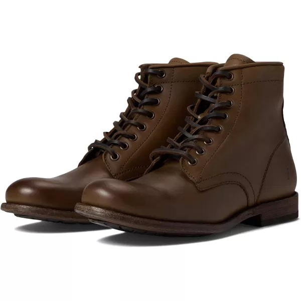 Frye Tyler Lace Up Boots for Men Crafted from Soft Vintage Leather with Blake Construction, Burnished Toe and Heel, and Rubber Inserts on Leather Soles – 5 ¾” Shaft Height