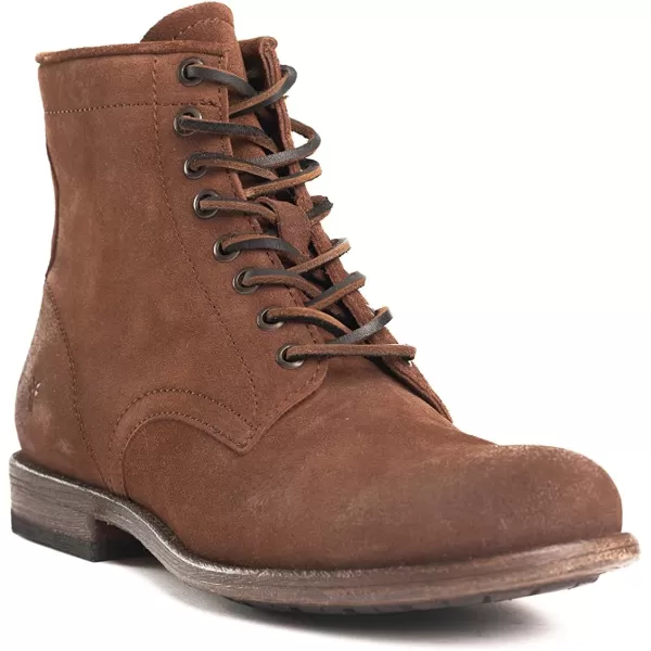 Frye Tyler Lace Up Boots for Men Crafted from Soft Vintage Leather with Blake Construction, Burnished Toe and Heel, and Rubber Inserts on Leather Soles – 5 ¾” Shaft Height