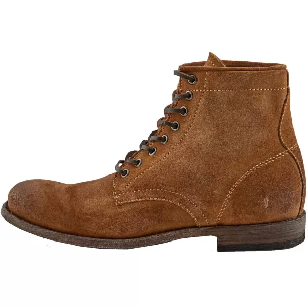 Frye Tyler Lace Up Boots for Men Crafted from Soft Vintage Leather with Blake Construction, Burnished Toe and Heel, and Rubber Inserts on Leather Soles – 5 ¾” Shaft Height