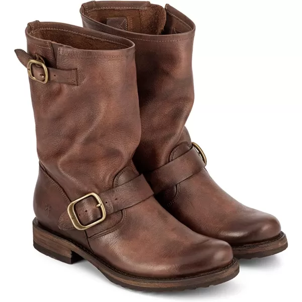 Frye Veronica Short Boots for Women Made from Full-Grain Leather with Antique Metal Hardware, Goodyear Welt Construction, and Rubber Lug Soles – 6 ¾” Shaft Height