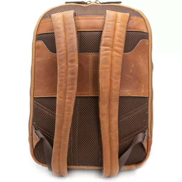 Frye mens Logan Multi Zip Backpack, Cognac, One Size US