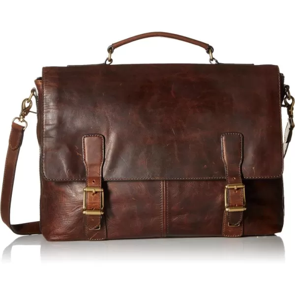 FRYE Men's Logan Top Handle Messenger Bag, Dark Brown, One Size