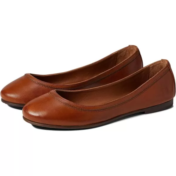 Frye Carson Ballet Flats for Women Featuring Premium Tumbled Leather with Leather Lining and Leather Outsole – 3/8" Heel