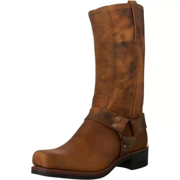 Frye Harness 12R Boots for Men with Oiled-Leather Upper, Goodyear Welt Construction, Stacked Leather Heel, and Nickel Hardware – 12” Shaft Height