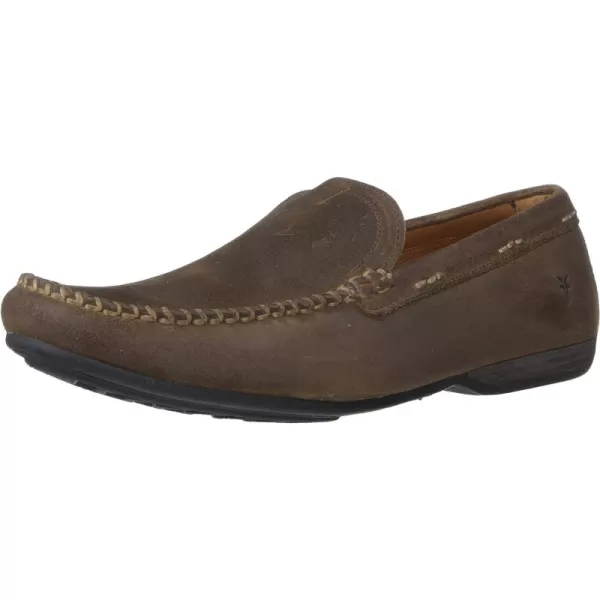 Frye Lewis Venetian Loafers for Men Hand-Crafted with Antique Pull-Up Leather with Moccasin Construction, Full Rubber Outsole, and Modified Heel – ¾” Heel Height