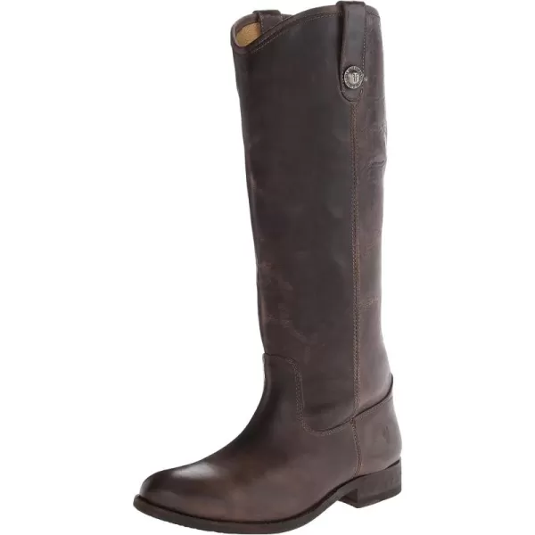 Frye Melissa Button Lug Equestrian-Inspired Tall Boots for Women Made from Hard-Wearing Vintage Leather with Antique Silver Hardware and Leather Outsole – 15 ¼” Shaft Height