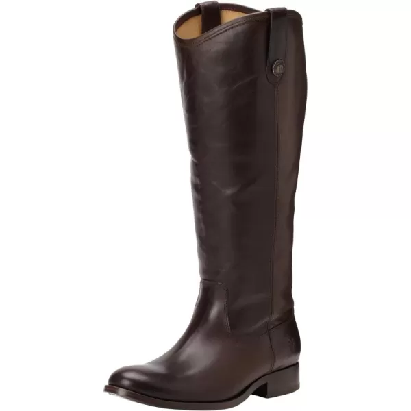 Frye Melissa Button Lug Equestrian-Inspired Tall Boots for Women Made from Hard-Wearing Vintage Leather with Antique Silver Hardware and Leather Outsole – 15 ¼” Shaft Height