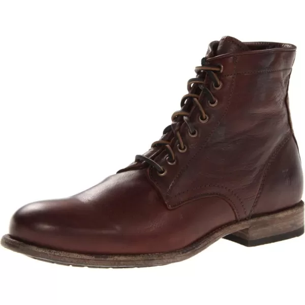 Frye Tyler Lace Up Boots for Men Crafted from Soft Vintage Leather with Blake Construction, Burnished Toe and Heel, and Rubber Inserts on Leather Soles – 5 ¾” Shaft Height