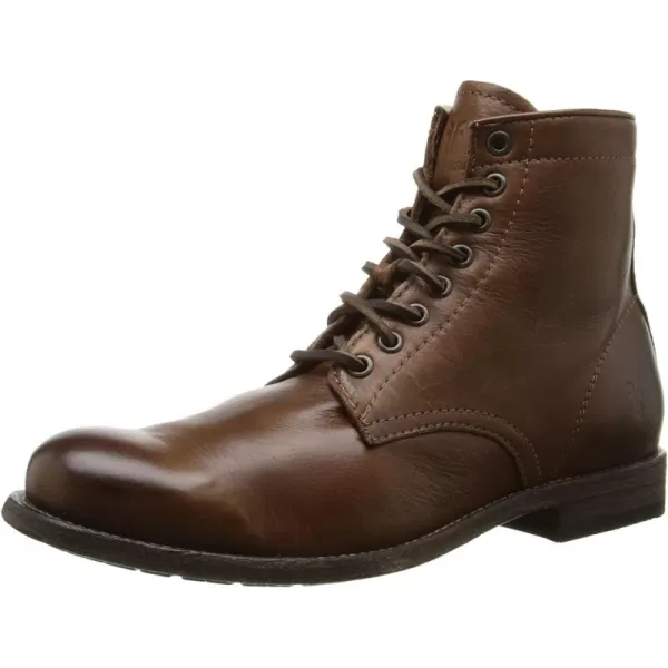 Frye Tyler Lace Up Boots for Men Crafted from Soft Vintage Leather with Blake Construction, Burnished Toe and Heel, and Rubber Inserts on Leather Soles – 5 ¾” Shaft Height