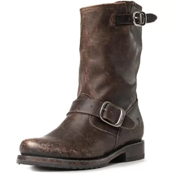 Frye Veronica Short Boots for Women Made from Full-Grain Leather with Antique Metal Hardware, Goodyear Welt Construction, and Rubber Lug Soles – 6 ¾” Shaft Height