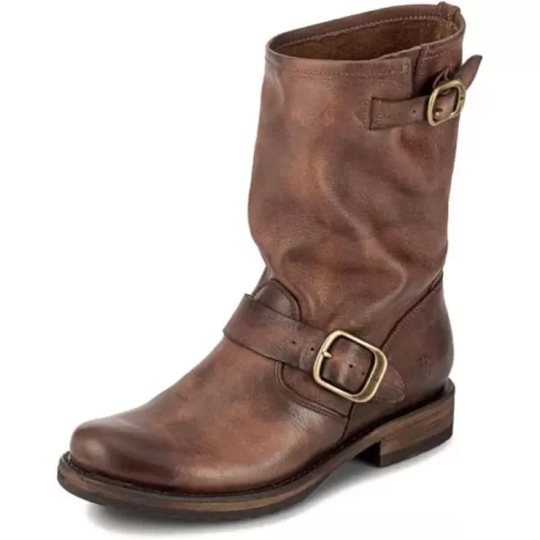 Frye Veronica Short Boots for Women Made from Full-Grain Leather with Antique Metal Hardware, Goodyear Welt Construction, and Rubber Lug Soles – 6 ¾” Shaft Height