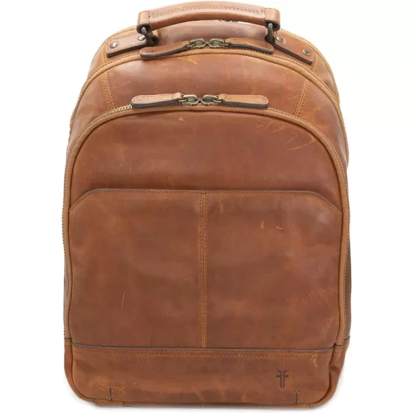 Frye mens Logan Multi Zip Backpack, Cognac, One Size US