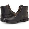imageFrye Tyler Lace Up Boots for Men Crafted from Soft Vintage Leather with Blake Construction Burnished Toe and Heel and Rubber Inserts on Leather Soles  5  Shaft HeightBlack  Renice Leather