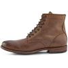 imageFrye Tyler Lace Up Boots for Men Crafted from Soft Vintage Leather with Blake Construction Burnished Toe and Heel and Rubber Inserts on Leather Soles  5  Shaft HeightTan  Mm