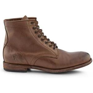imageFrye Tyler Lace Up Boots for Men Crafted from Soft Vintage Leather with Blake Construction Burnished Toe and Heel and Rubber Inserts on Leather Soles  5  Shaft HeightTan  Mm