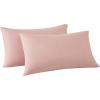imageFRYE Cotton Linen Blend Beige Cotton 2Piece Standard Pillowcases Solid 60 Cotton40 Linen for Men and Women OekoTEX Certified ConfidenceBlush