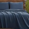 imageFRYE Cotton Linen Blend Beige Cotton 2Piece Standard Pillowcases Solid 60 Cotton40 Linen for Men and Women OekoTEX Certified ConfidenceDark Blue
