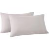 imageFRYE Cotton Linen Blend Beige Cotton 2Piece Standard Pillowcases Solid 60 Cotton40 Linen for Men and Women OekoTEX Certified ConfidenceGrey