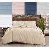 imageFRYE Cotton Linen Blend Beige Cotton 2Piece Standard Pillowcases Solid 60 Cotton40 Linen for Men and Women OekoTEX Certified ConfidenceGrey