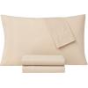 imageFRYE Cotton Linen Blend Blush 3 Piece Full Sheet SetBeige