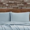 imageFRYE Cotton Linen Blend Blush 3 Piece Full Sheet SetBlue