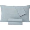 imageFRYE Cotton Linen Blend Blush 3 Piece Full Sheet SetBlue