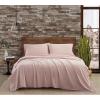 imageFRYE Cotton Linen Blend Blush 3 Piece Full Sheet SetBlush