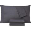 imageFRYE Cotton Linen Blend Blush 3 Piece Full Sheet SetDark Blue